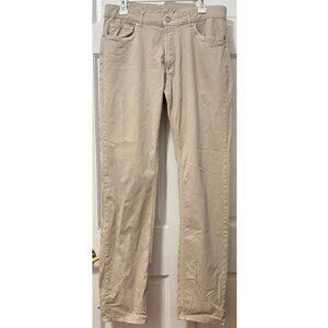 Peter Millar Crown Crafted Khaki Pants Men's 33 34 Beige Tan Cotton Stretch Golf